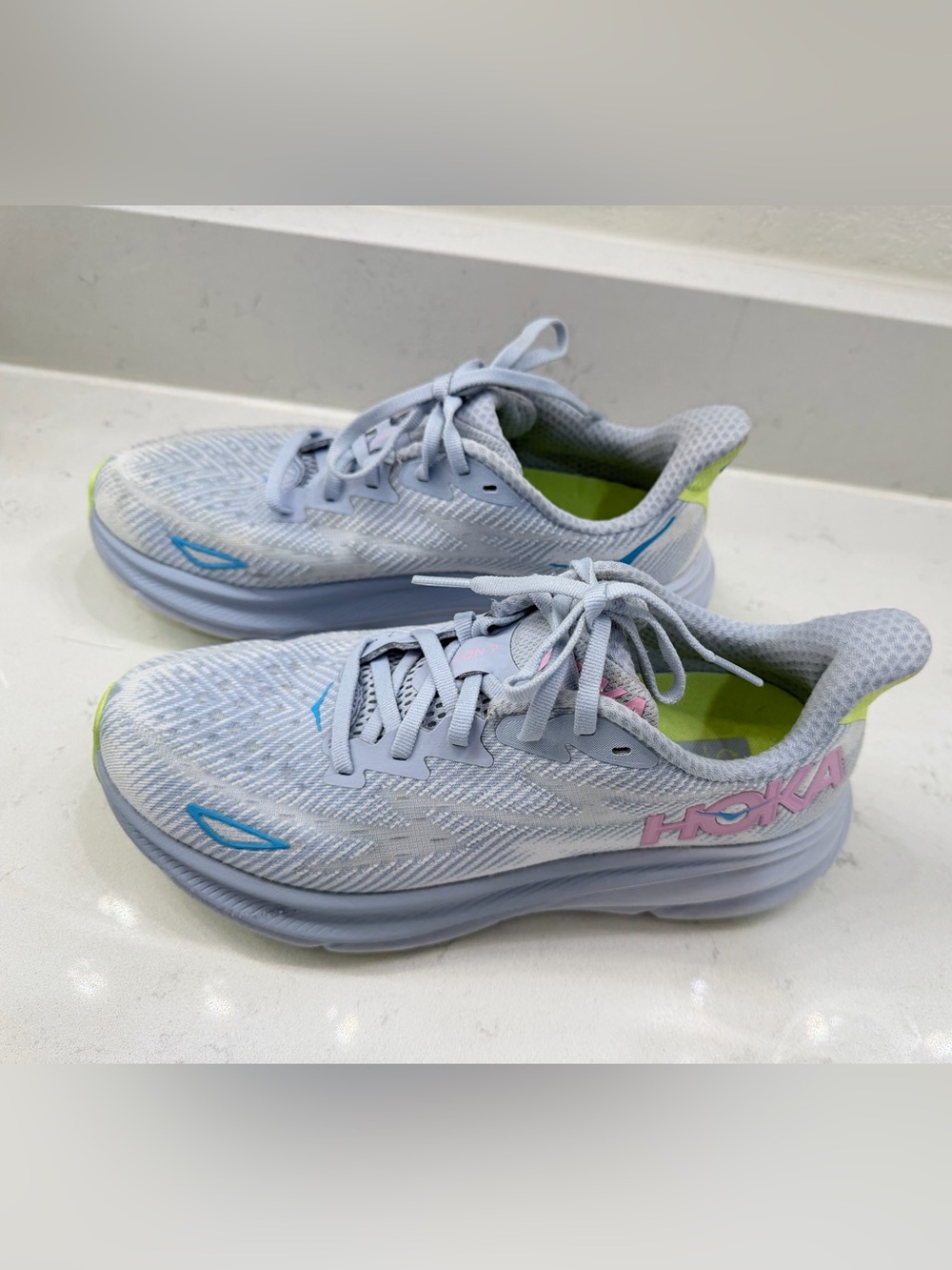 Hoka Clifton 9 Light Blue Sneakers